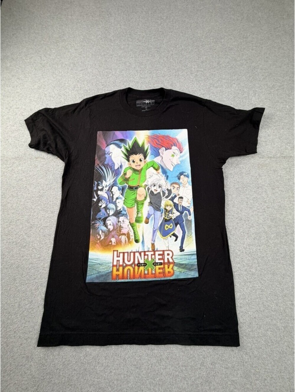 Hunter x Hunter Mens T Shirt Size M Black Graphic Tee Anime Manga Gon Killua